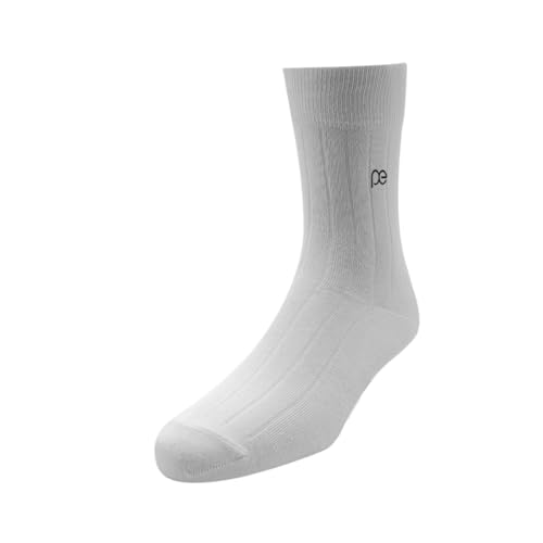 Image of Peter England Mens Cotton Full Length Socks (Pack of 3) White