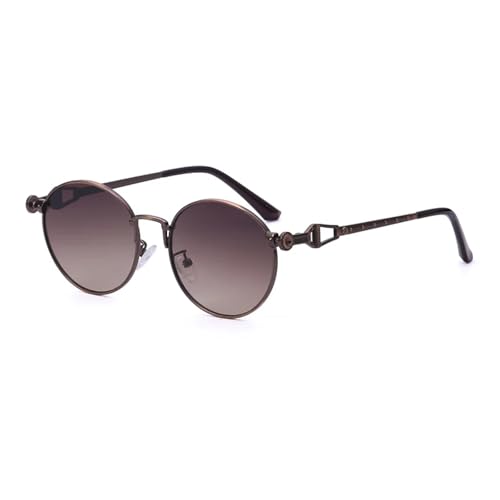 Lunettes de soleil de luxe rondes au design classique haut de gamme