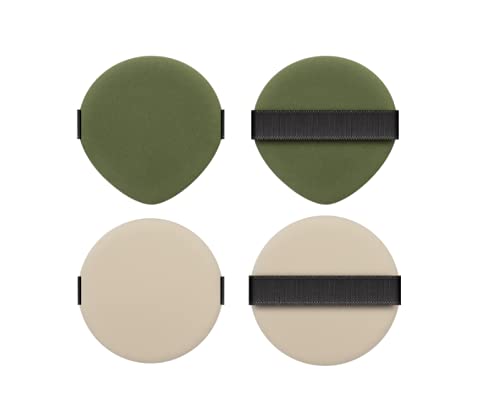 Marx Makeup Sponge, Total Coverage Blending Sponge, Latex-Free Foundation Sponge for Liquid, Cream, and Powder, Wet and Dry Dual Use, Powder Puff for All Types of Skin, 4pcs (2 Round+2 Teardrop)