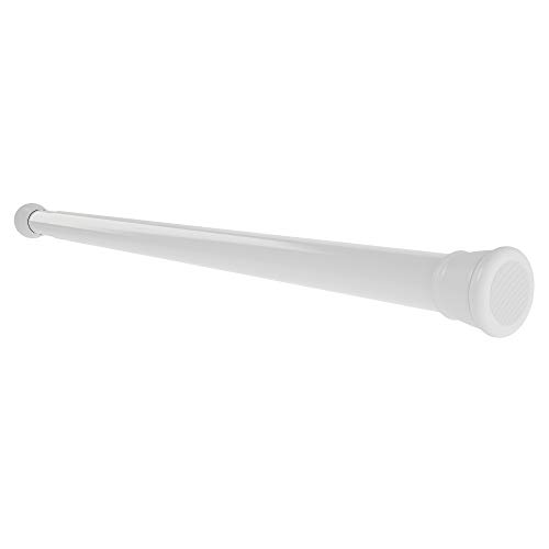 Image of Story@Home- Shower Curtain Rod 100-160 CM, Adjustable Curtain Rod, Tension Spring Installation(No Tools Needed), Sturdy & Rust-Proof Curtain Rod, White |Set of 2| No Drilling for Wall
