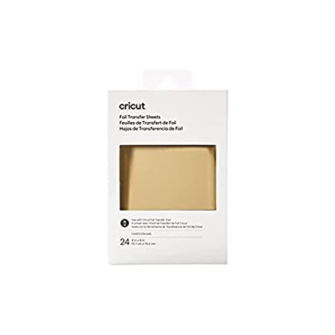 Cricut Gold | 10.1cm x 15.2cm (4" x 6") | 24 x Sheets | for use Foil Transfer Tool (Sold Separately) Cover