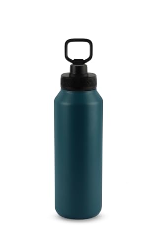 Image of CELLO Concorde Hot and Cold Stainless Steel Flask 1745 ml Military Green | Easy to Sip and Carry with Handle Spill Proof Insulated Water Bottle for Office Gym Travel Biking Trekking and Daily Use