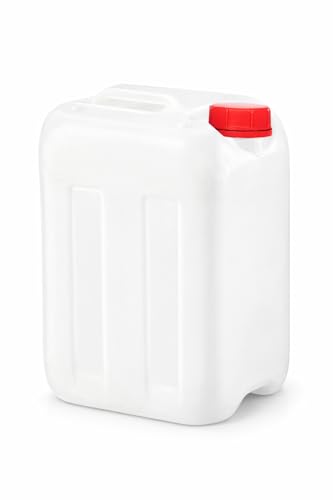 Thrill HDPE Plastic Jerry Can with Screw Cap Heavy-Duty Liquid Storage Container for Water Chemicals Detergents & Industrial Use (WHITE 30 Litre)