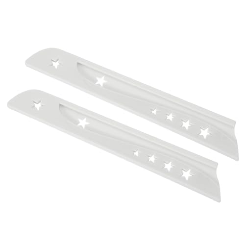 PATIKIL Fundas plásticas protectoras para cuchillos de pan de 8.5', Paquete de 2 protectores universales para hojas de cuchillos de cocina, color blanco