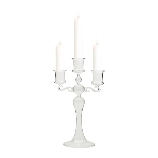 Candelabri a 3 Candele,Elegante portacandele in Vetro Trasparente con 3 - Centrotavola portacandele per Decorazioni per centrotavola per Feste a Tema, Sala da Pranzo, Vacanze di Compleanno