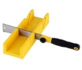 4-in-1-Gehrungskasten und Säge-Set, schlagfester Kunststoff...