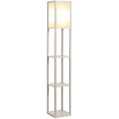 HOMCOM Lampadaire étagère 3 niveaux Cover