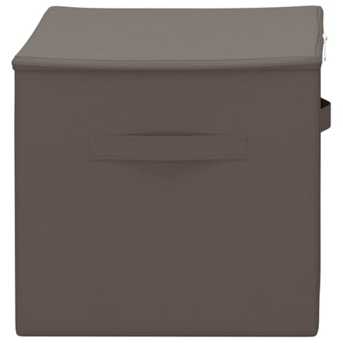 Boîte de rangement souple avec compartiments doubles et poignées gris