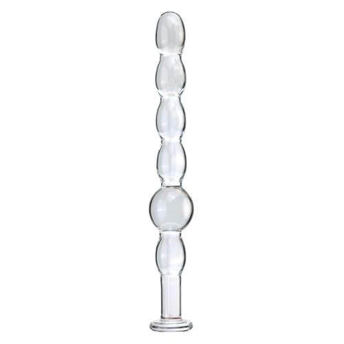 Glas Anal Plug Kugeln G-Punkt Stimulator 7 Größen Dildo Massage Penis Masturbation Buttplug SM Sexspielzeug für Männer, Paare (F)