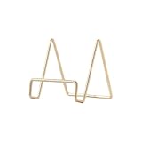 ZGXNYI Geometrische Desktop Platzierung Stehen Handy Buch Zeitung Sammlung Lagerung Rack Magazin Display Halter(S-Gold)