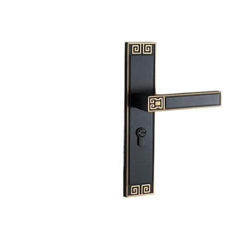 Serrure de porte chinoise double en bois rétro et silencieuse