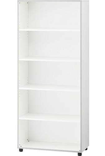 Amazon.co.jp: 書庫 本棚 5段 オープンタイプ (イタリア製・ホワイト 