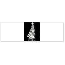 CafePress New Zealand Silver Fern Christmas T 10"x3" Rectangle Vinyl Bumper Sticker Car Decal