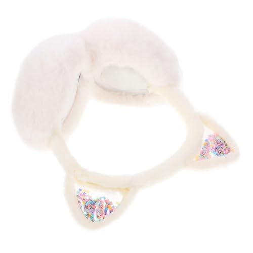 LIFKOME Plush Kitten Earmuffs Ear Muffs for Winter Boys Girls Cat Headband Ear Warmers