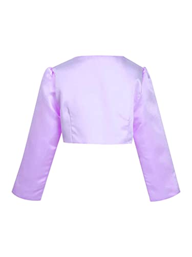 Loyan Girls Baby Kids Short Shrug Long Sleeves Bolero Cardigan Jacket for Wedding Pageant4