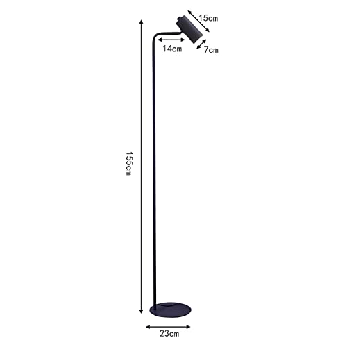 Lampadaire en métal à têtes réglables avec structure stable style rétro - 3