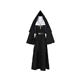 Oppinty Halloween Cosplay Costume pour Anime la Nonne 、Valak Bonnie Aarons DC Films église Uniforme Robe fête de noël déguisement de Haute qualité