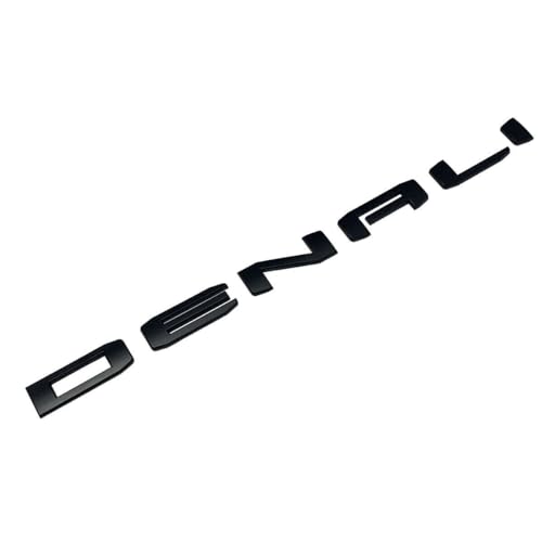 Image of 4Pcs Kit 19-22 Sierra Denali Letters Emblems 3D Badge Nameplate Decal Sticker 1500 HD 2500 HD 3500 hd AT4 Replacement for Sierra Denali (Matte Black)