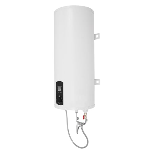 Elektrischer Durchlauferhitzer, 60 l, vertikaler Durchlauferhitzer, Wandmontage, Säule, komplettes Dusch-Set, Warmwasser, stufenlos einstellbare Temperatur, Edelstahl, emailliert, max. 75 °C, ideal
