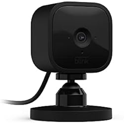 Camaras Inteligentes De Seguridad Blink Mini | Cámara de seguridad inteligente compacta, interior, cableada, vídeo HD 1080p, detección de movimiento, audio bidireccional, fácil de configurar, compatible con Alexa | 1 cámara (negro)