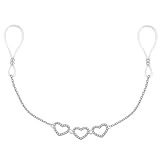 Mimimelon Piercing para el cuerpo sintético, cadena de nariz para pezón, banda de silicona ajustable, joyería para pezón (a)