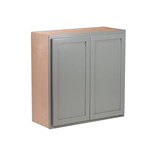 Quicklock Rta (Ready-To-Assemble) | 36'' Tall Wall Kitchen Cabinets - Shaker Style 100% Hardwood Made In America Soft Close Hardware Storage Cabinet (Magnetic Grey, 12'' D X 30'' W H), Mgw303612Rta #TOP24
