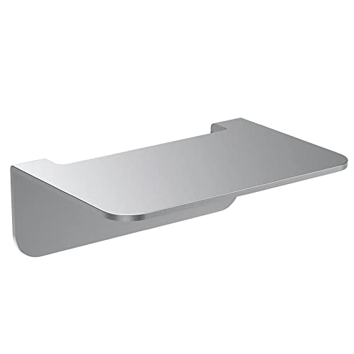 WEISSENSTEIN Tablette Murale Adhésive pour Salle de Bains – Petite Etagère Autocollante en INOX - sans Trou Ni Percage