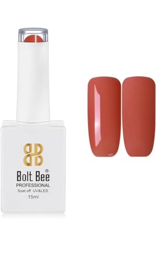 Image of BOLT BEE 15ML Gel Nail Polish 1Pc Clear Pink Glitter Nail Polish Soak Off UV LED Nail Gel Polish Nail Art Starter Manicure Salon DIY at Home, 0.5 OZ (1) (121)
