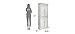 Homestyles Americana Off-White Pantry, 72