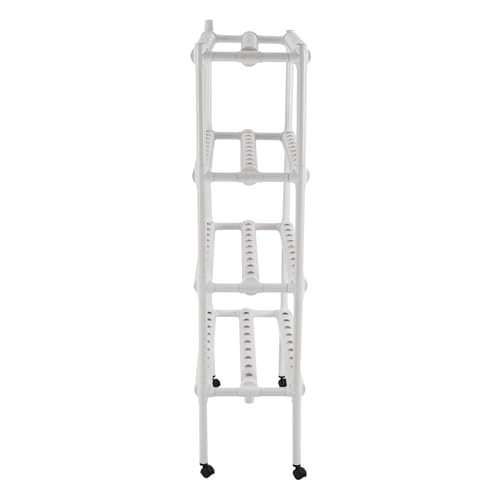 Hydroponics Growing System with Wheels, 108 Sites 12 Pipes, 4 Layers Indoor Planting Kit Gardening System Grow Kit with Water Pump, Timer, Baskets, Hammer for Fruits, Vegetables