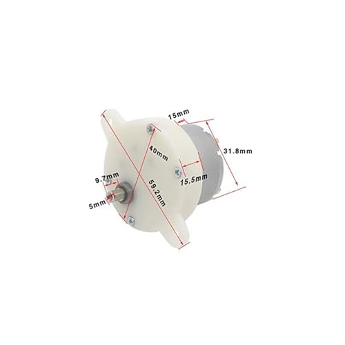 Moteur a courant continu double arbre plat JS-40 24V micromoteur robuste - 2