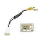 Retain OEM Factory Car Rear View Backup Reverse Camera Video Adapter Connector RCA Cable for Toyota Land Cruiser Old RAV4 RX330 Original 86 Screen Mazda 4Pin