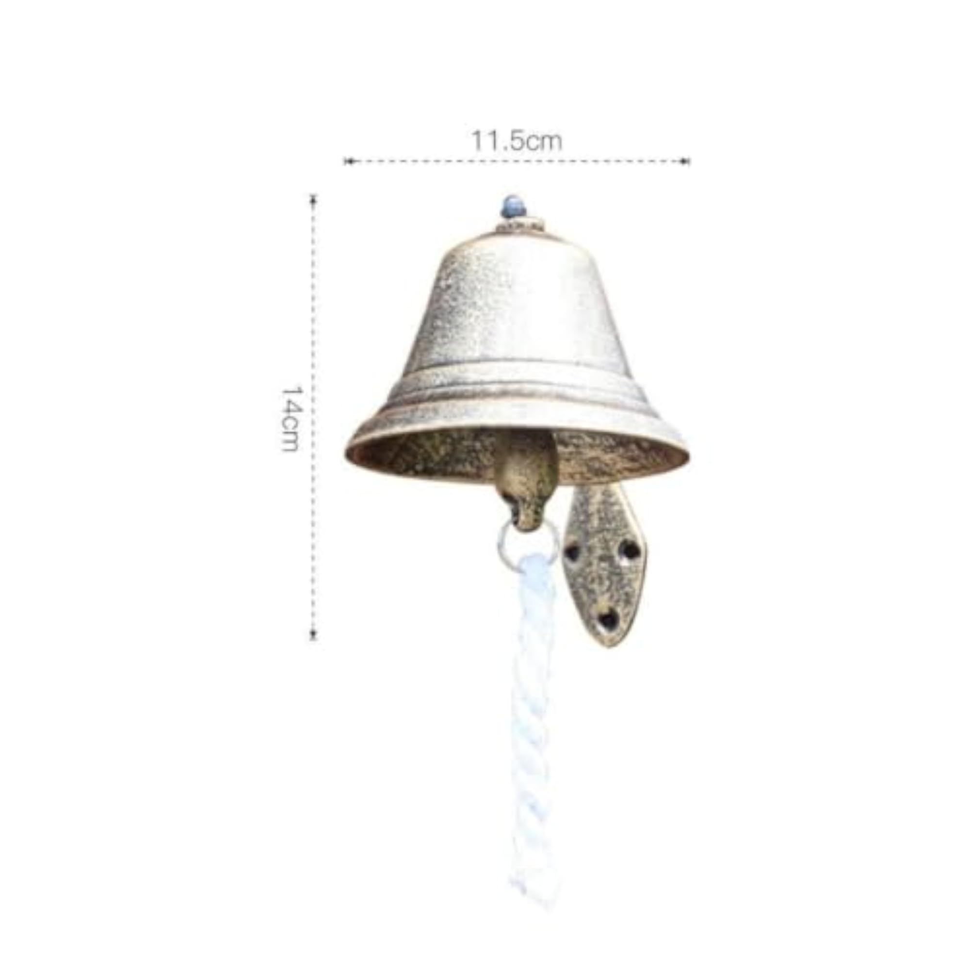 Floral Bird Scroll Cast Iron Bell for Home Decor
