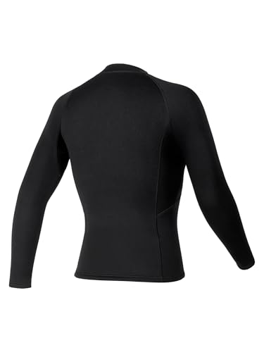 Chaqueta de neopreno para hombre, 3mm, manga larga, para natación, buceo y surf con cierre y estiramiento miniatura 5