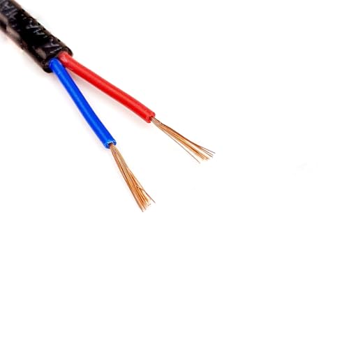 Cable Flexible LED 12v Electrical Wires, 220V 22AWG 20AWG 19AWG Red Blue Flat Cable, 2 Pin Copper Wire, Sheath Electric Cables Extension Connector(Color:22awg - 0.3mm2,Size:1meter)