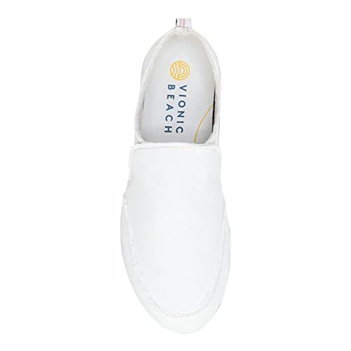 Vionic Malibu Women's Slip-On Comfort Shoe Cream Canvas - 9 Medium #TOP5
