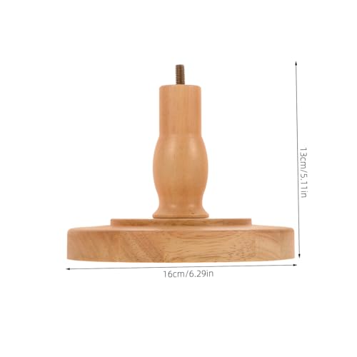 Base de maniquí PRETYZOOM de madera natural para evitar caídas al peinar y decorar 5
