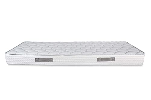 EVERGREENWEB Matratze 90x200 aus Polyurethanschaumstoff WATERFOAM, Höhe 16 cm, Ergonomisch mit Kissen aus Memory Foam Flocken, Bezug Weiß, Orthopädisch Massage-Effekt, Für alle Betten & Lattenroste – Bild 5