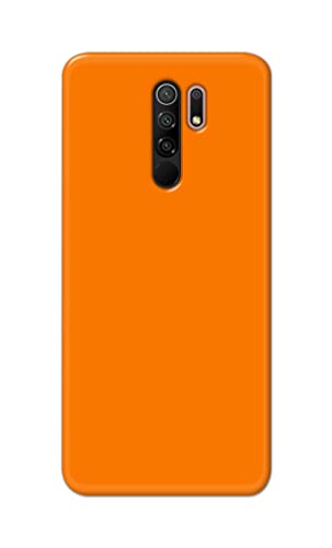 Image of Plain Orange Hard Back Case Cover for Redmi 9 Prime /Poco M2 / Poco M2 Reloaded Back Cover -(J5) VNS2229