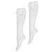 Lusofie Lace Knee High Socks Cute White Knee High Socks For Women Girl with Lace Ruffle Trim and Bow-knot Soft Princess Loli Sock for Loli Clothing Accessories
