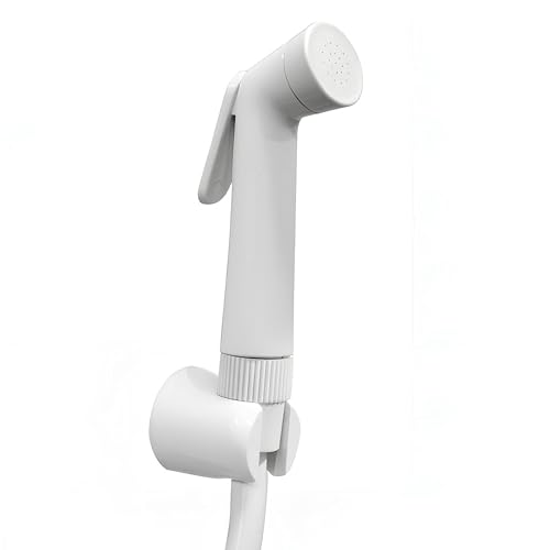 Image of Plantex Jet Spray for Toilet /ABS Health Faucet with 1 Meter Shower Hose Pipe and Wall Hook /Health Faucet Set for Bathroom /Hand Gun for Toilet - (White)