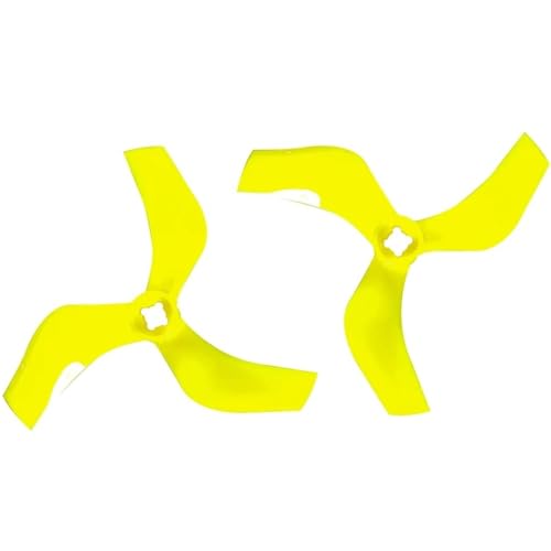 Hélice D75 jaune tripale 1 trou répare les vibrations de votre drone