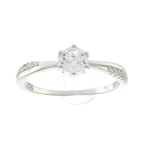 Bague Beneto argent et zircons 54 mm, l'accessoire idéal pour illuminer vos tenues de bureau