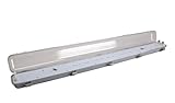 Inara 4ft LED Shop Light Fixture – T8 Vapor Tight IP65 Waterproof Lighting, Clear Cover, Garage, Parking Structures, Freezers, Walkways, Underground Structures, Commercial Grade 120V (1)