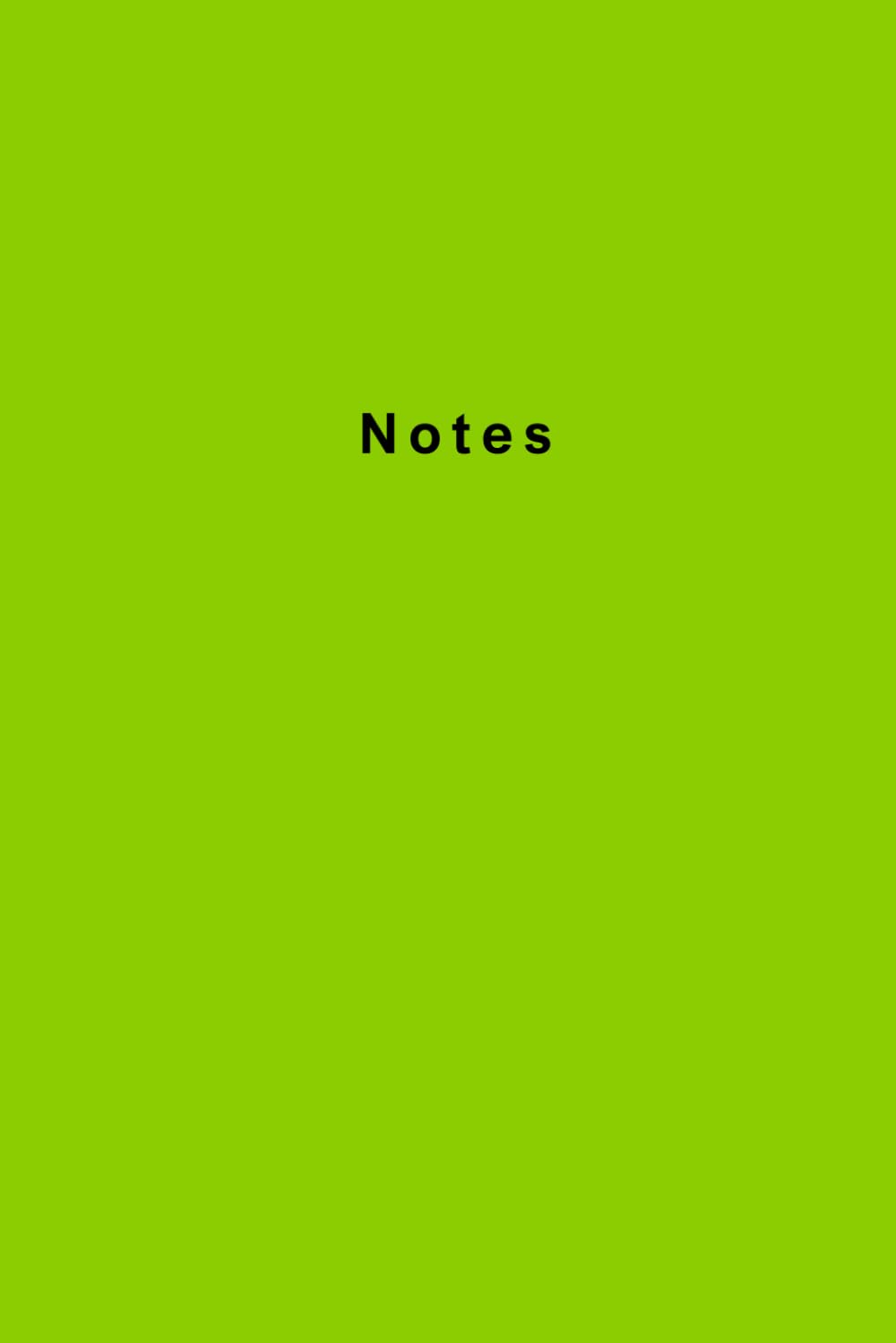 Brat Themed Notebook, 120 Blank Lined Pages: Green Notebook for Writing