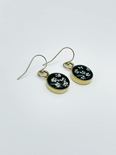 Olive Bella Queen Anne's Lace Flower Earrings For Women 14K Gold Filled Ear Wire, 1" Drop Length #TOP1