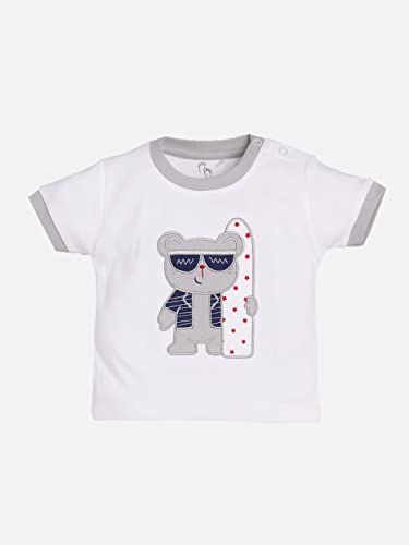 Image of BABY GO Baby Boys & Baby Girls Cotton Clothing Set | Newborn Infant T-Shirt & Shorts Combo | Soft Breathable Summer Outfit | Cute Printed Top with Elastic Waist Shorts | Casual Daily Wear Set