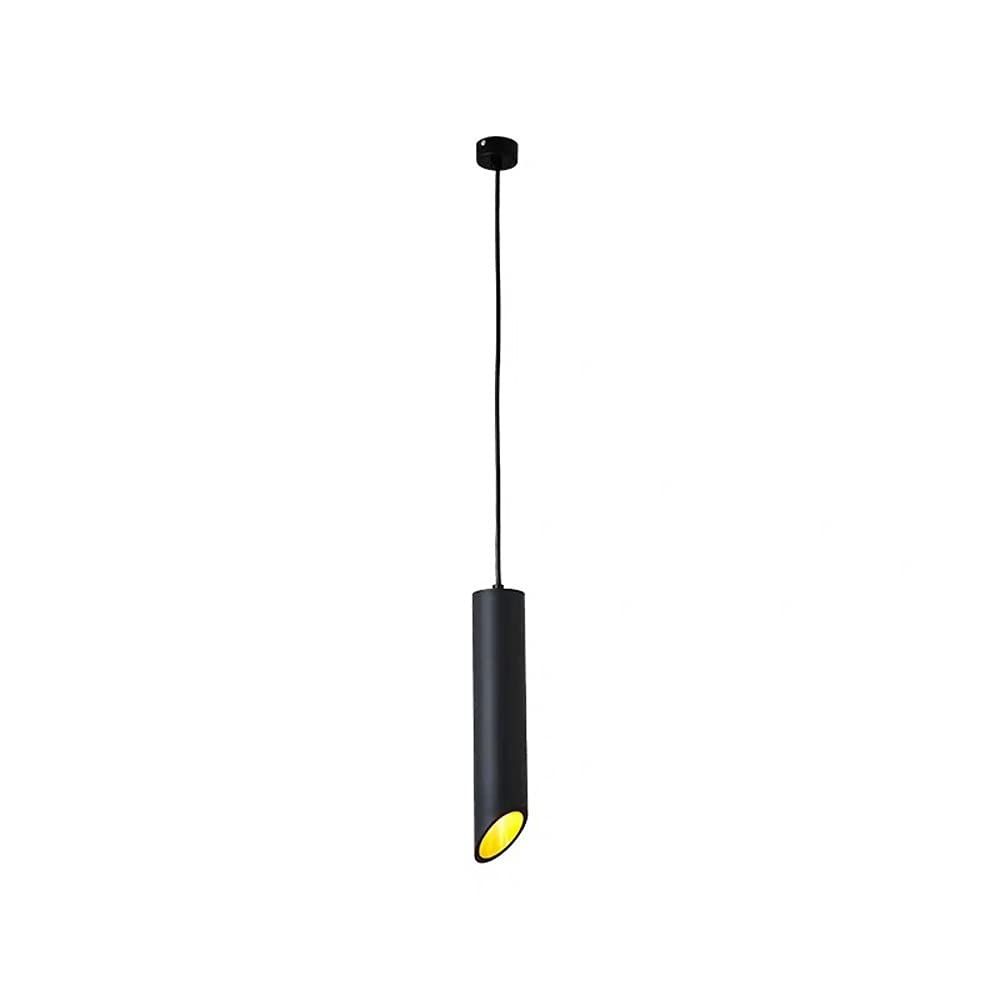 Klobvtt Modern Pendant Light Black Tube Hanging Lamp Cylinder Hanging Pendant Lighting Fitting Simple Drop Ceiling Downlight GU10 Suspension Lights for Kitchen Island Bar Dining Room