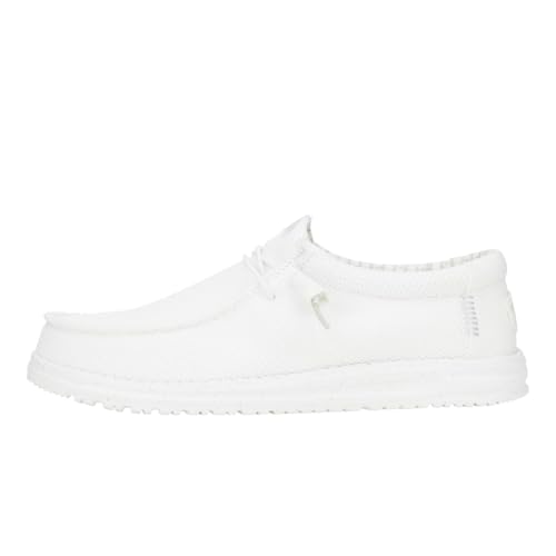 HEYDUDE Men's Wally Stretch Sox Casual Shoes, White, EU 42 / US M9