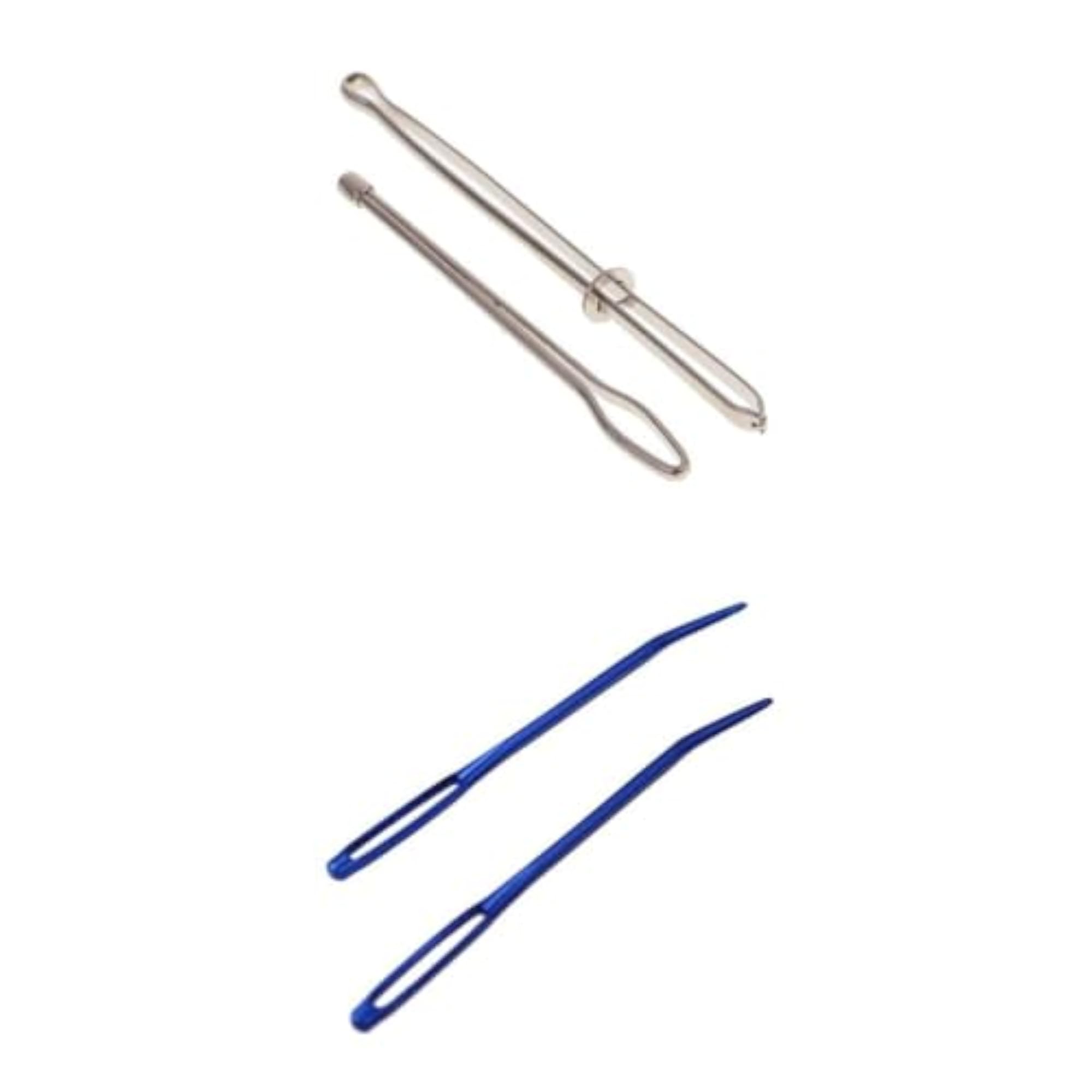 4pcs Aluminium Large-Eye Bent Tip Tapestry Darning Needles